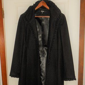 Wool Coat DKNY Knee Length Black